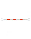 Red and white telescopic barrier pole collapsed 1.28m extended 2.14m road cone mount twist lock — warehouse safety barrier — SafeMark Supplies