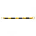Yellow and black telescopic barrier pole collapsed 1.0m extended 1.6m road cone mount twist lock — warehouse safety barrier — SafeMark Supplies